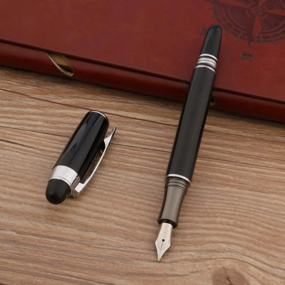 luxury baoer 79 Fountain Pen Black Line Barrel Medium Nib Stationery Office school supplies Writing