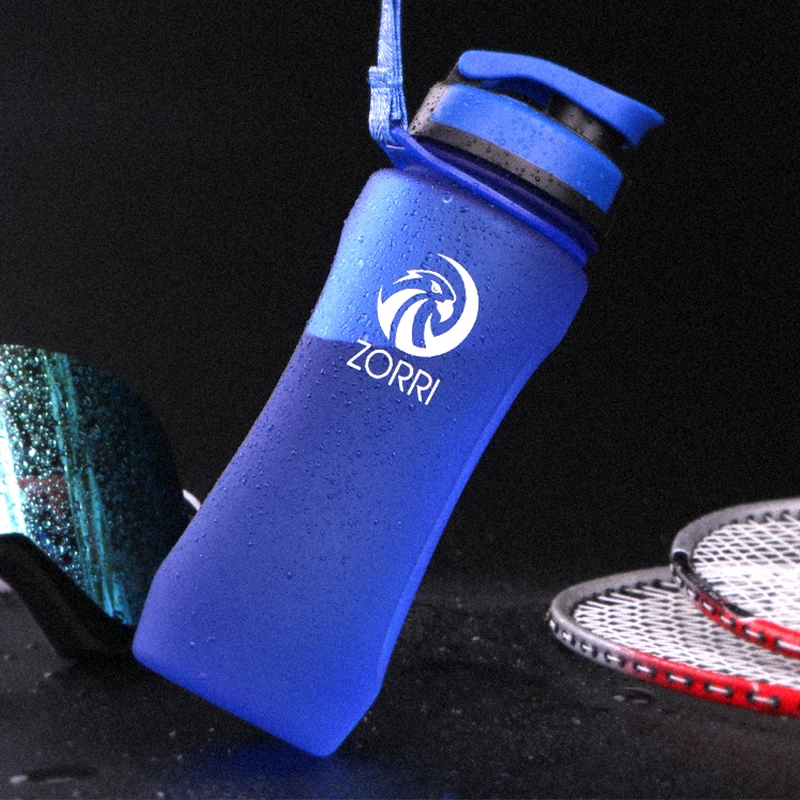 ZORRI 600ml Sport Water Bottles Portable Gym Anti-fall Leak-proof Fitness Kettle Tritan Plastic My Drink Bottle BPA Free HOT