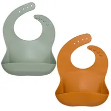 Silicone Baby Bib Waterproof Feeding Bib #4