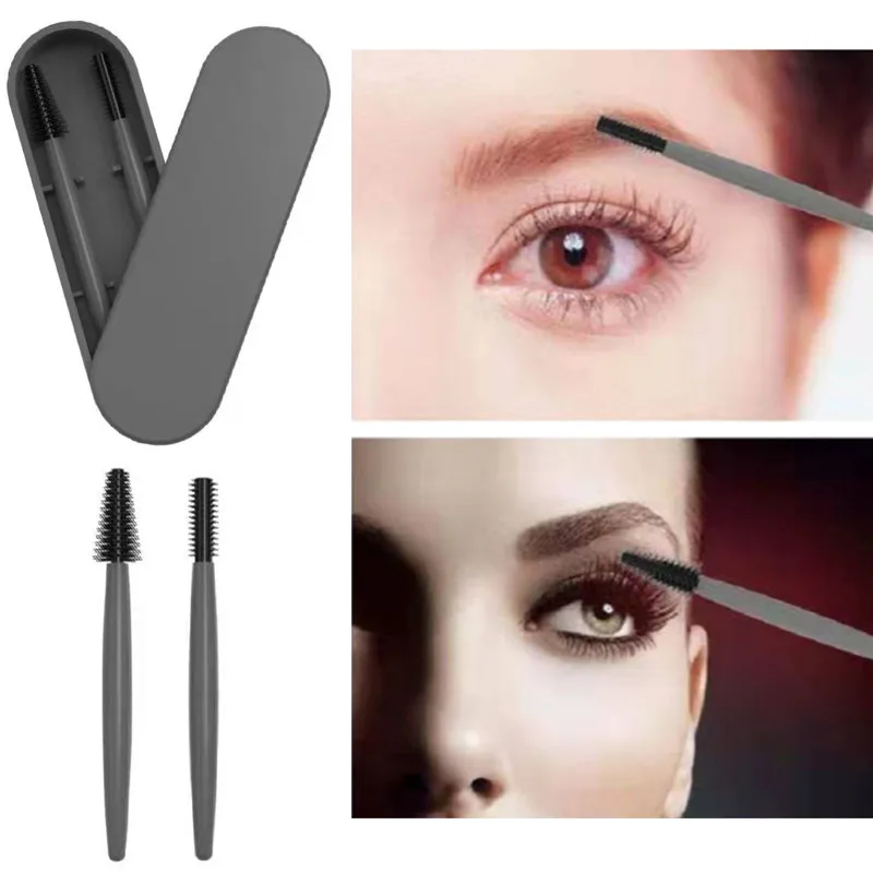 Eyelash Brush Mascara Wands Microbrush Eyelash Extension Supplies Eyelash Make Up Brushes Reusable Silicone Eyebrow Lash Brush