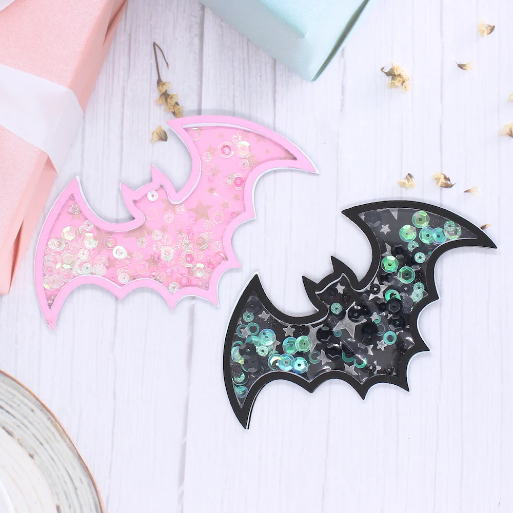 KSCRAFT Halloween Bat Shaker Metal Cutting Dies Stencils for DIY Scrapbooking Decorative Embossing DIY Paper Cards