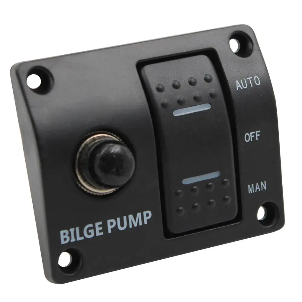 12V&24V  3-WAY  SWITCH PANEL FOR BILGE PUMP  Bilge Pump Control Switch Marine Panel Switch Automatic Pump