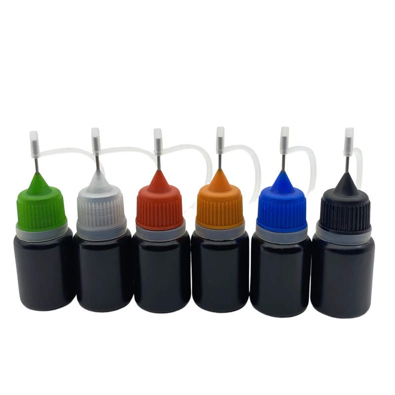 100pcs Empty Black Vial Plastic Dropper Bottle Metal Needle E Liquid 5ml Bottle