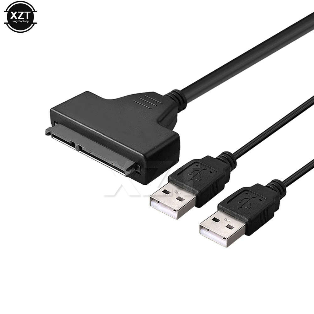 USB 2.0 To SATA 7+15 Pin 22 Pin Adapter Cable for 2.5