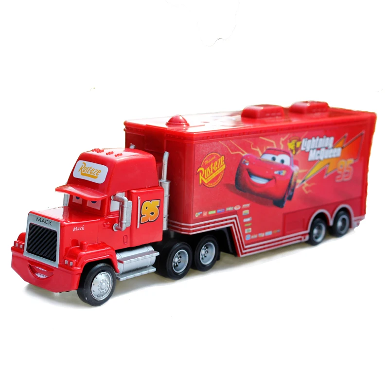 40Pcs 1:55 Disney Pixar Cars Lightning McQueen Mack Uncle Truck Metal Diecast Collection Model Children Toy Car Christmas Gift