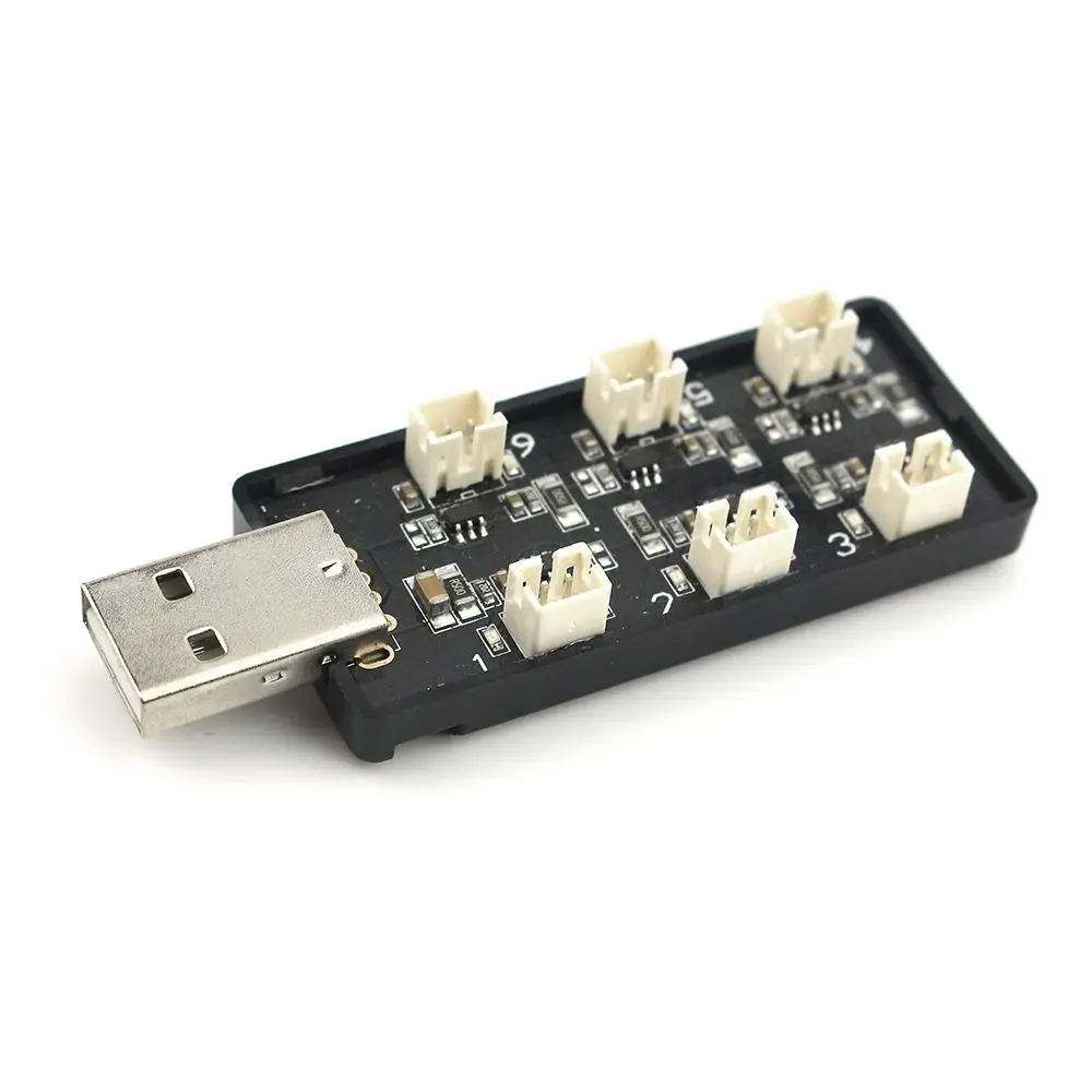 EMAX Charger 6-Port 1S LiPo USB PH2.0 For Tinyhawk/Nanohawk Cars 1S High Voltage 3.7V 3.8/4.35V LiPo battery