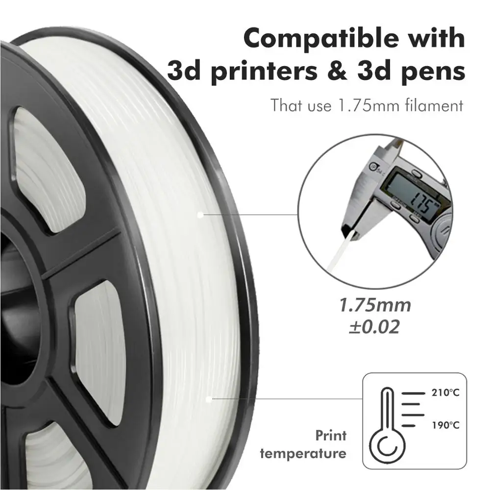 SUNLU TPU 3D Printer Filament Flexible Filament 1.75 mm 0.5kg /Roll 95A Shore Hardness Good For Printing Child Shoes And Toys