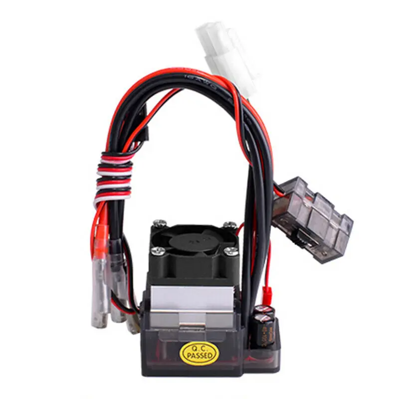 Controlador de velocidad cepillado ESC de alto voltaje 6V-12V 320A con ventilador de refrigeración protección contra el calor de baja voltios y sobrecalentamiento para RC coche camión barco