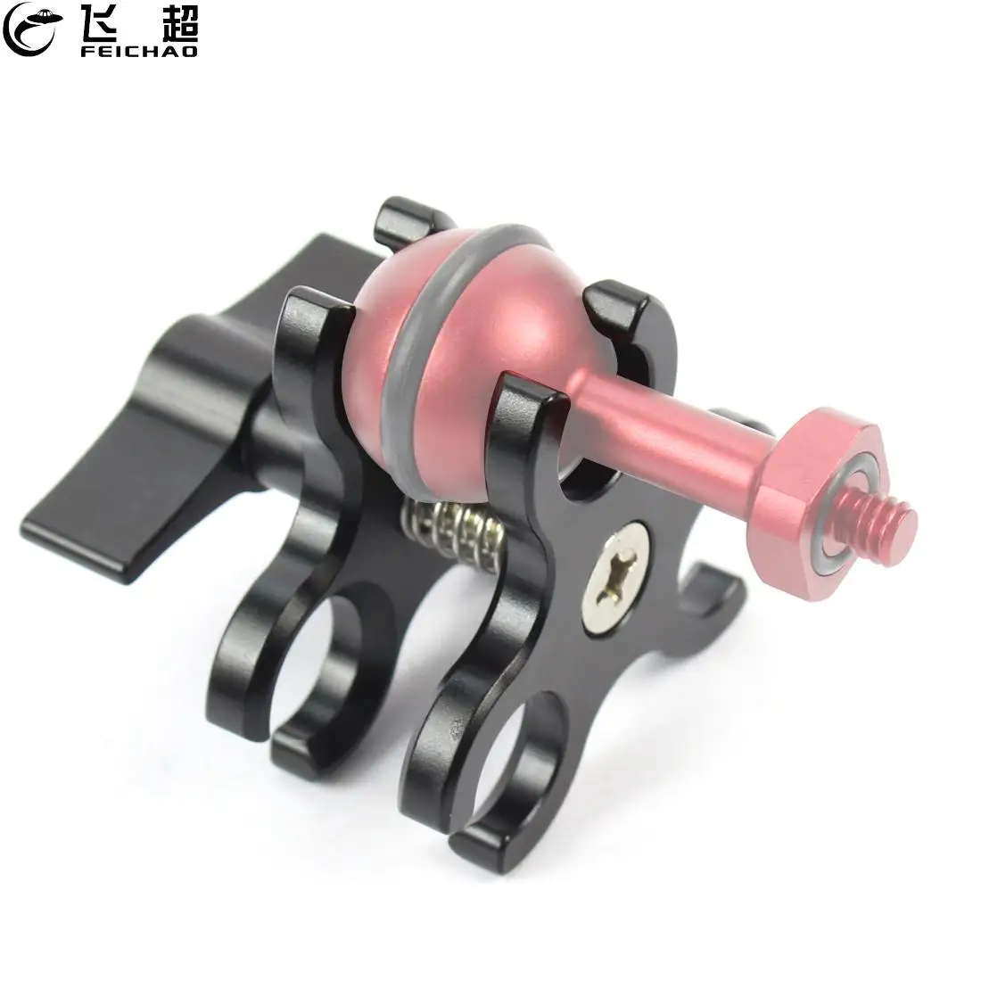 FEICHAO CNC Butterfly Clip Diving Clamp Light Connector Ball Head Mount Tripod Adapter for GoPro 13 12 11 10 9 Camera Underwater