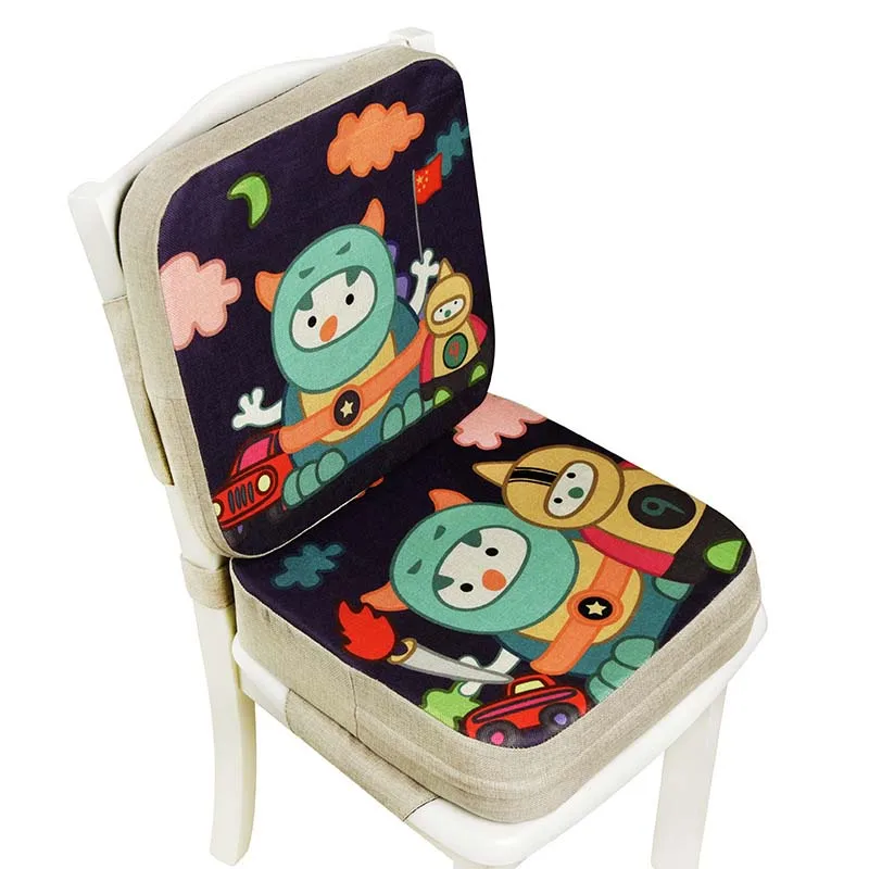 Cojín de asiento de refuerzo para niños, almohada para silla alta de comedor, ajustable, extraíble, seguridad para bebés