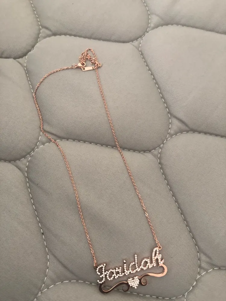 DOREMI Stainless Steel Roma Chain Custom Your Name Necklace Personlized Necklace Playered Letter Gold Choker Mom/Mother's Gift