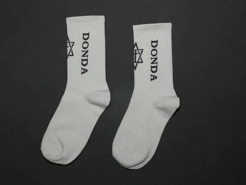 2022 Spoof kanye new album DONDA six-pointed star cross cotton sports tube socks men and women trendy socks