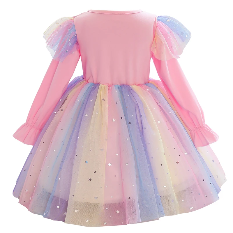 Vestido de princesa a rayas para niños, fiesta de cumpleaños, cena nupcial, lazo, nuevo