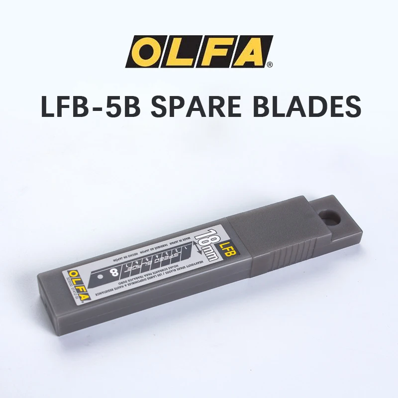 OLFA LFB-5B Speed Blade 18mm 5pcs Heavy Duty Snap-off Spare Blades Fluorine Coated Black Cutter Accessories for L5/L6-AL Knife