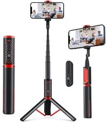 Supporto per telefono con treppiede per selfie stick Bluetooth con treppiede monopiede pieghevole allungabile per Iphone 11 X per Huawei