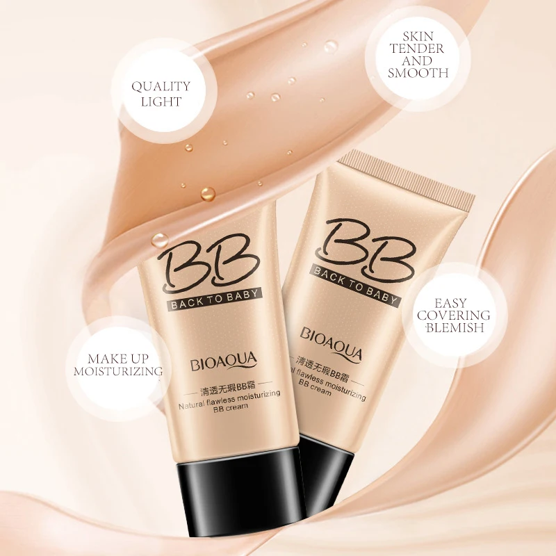 BIOAQUA natural pore cover moisturizing BB & CC Creams whitening beauty face cosmetics foundation makeup base concealer