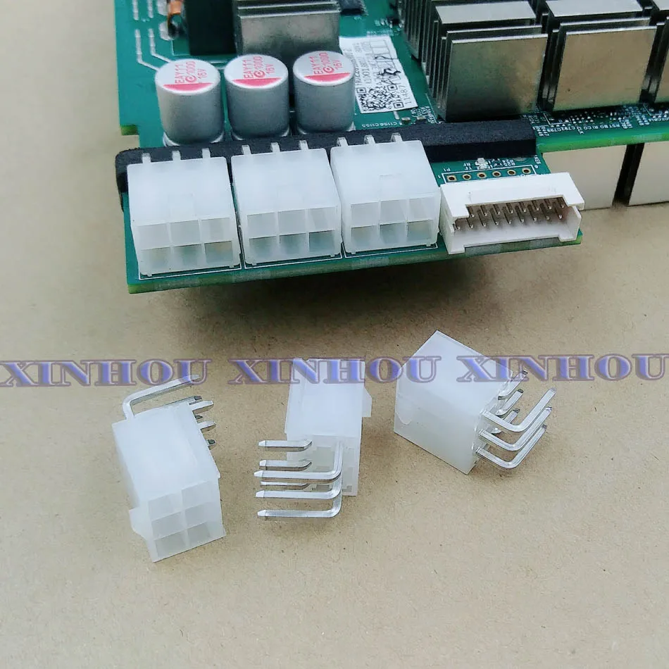 50 pcs 6-pin BTC BCH LTC ZEC ETH DCR miner connector power connector looper for Asic miner antminer S9 T9 S9j S9k Z11 L3 M3  Z9