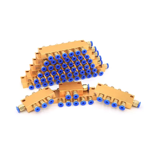 Imagen 1 del producto Salida de distribuidor de aceite ajustable de 2/3/4/5/6/7/8/9/10/12 vías adecuada para separador de sistema de bomba de lubricación Central 4mm 6mm