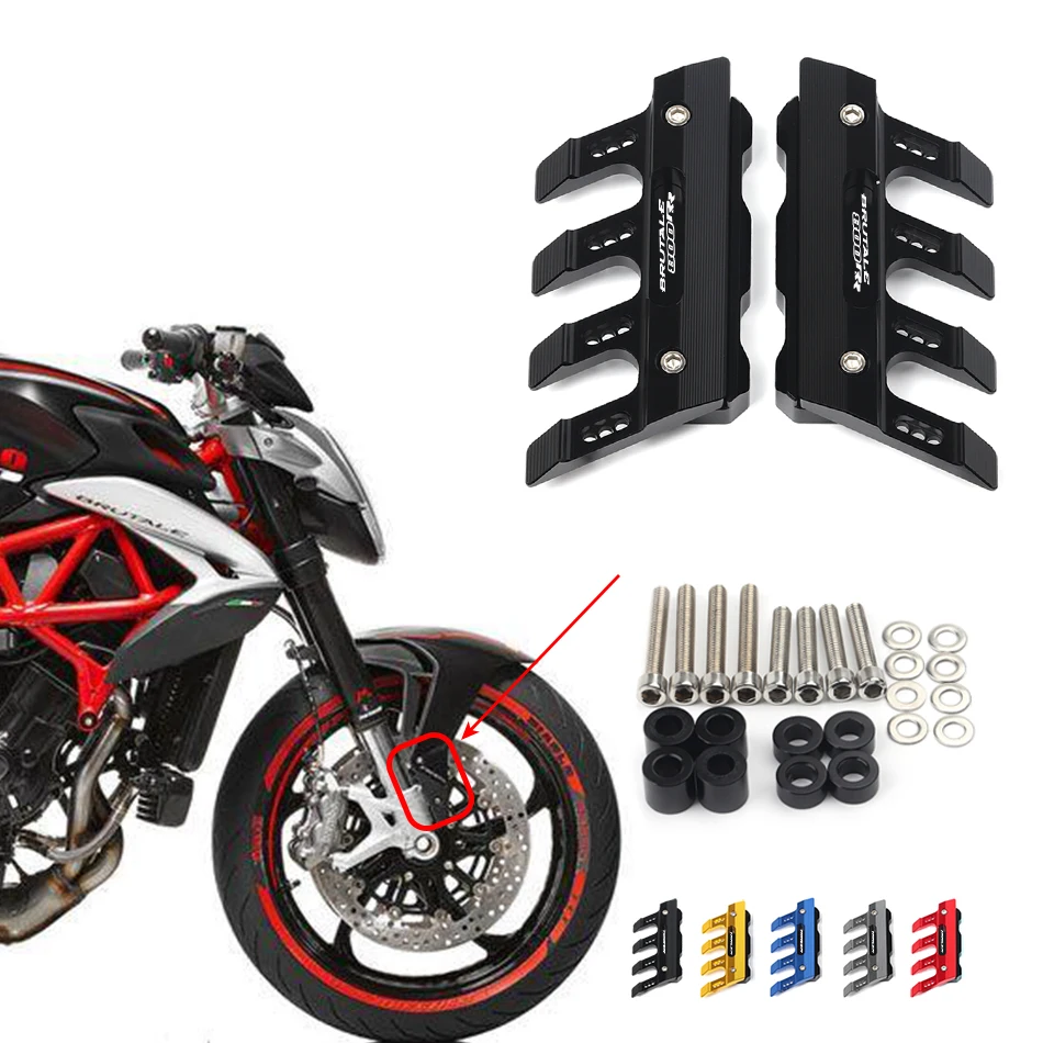 For MV Agusta Brutale 800 RR 800RR Motorcycle CNC Accessories Mudguard Side Protection Block Front Fender Anti-Fall Slider