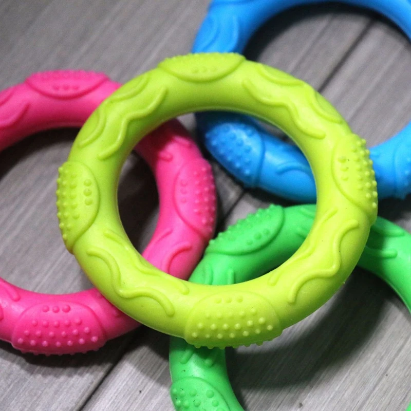 1Pcs Bite Resistant Dog Chewing Ring Toy Bite-Proof Funny Dog Teething Toy Interactive Puppy Chew Toys Training Pet Supplies