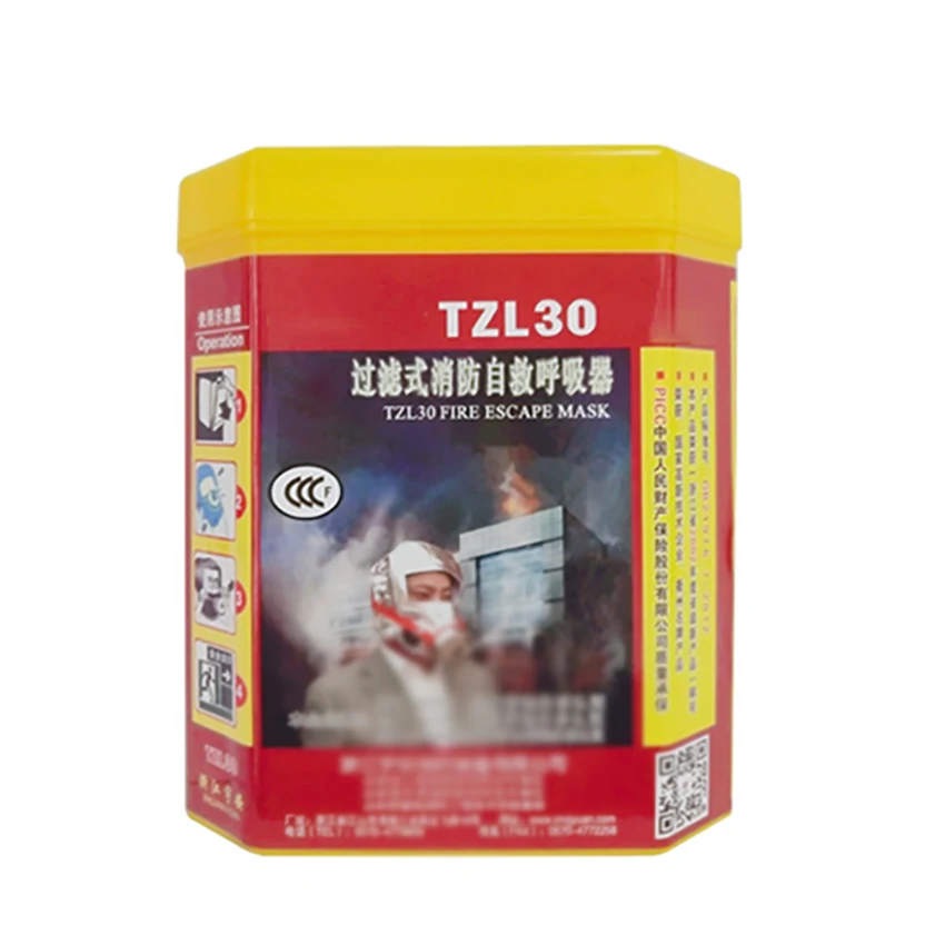 Penutup wajah penuh Anti Gas antiracun bau disaring pelindung pernapasan perlengkapan perlengkapan pemadam kebakaran