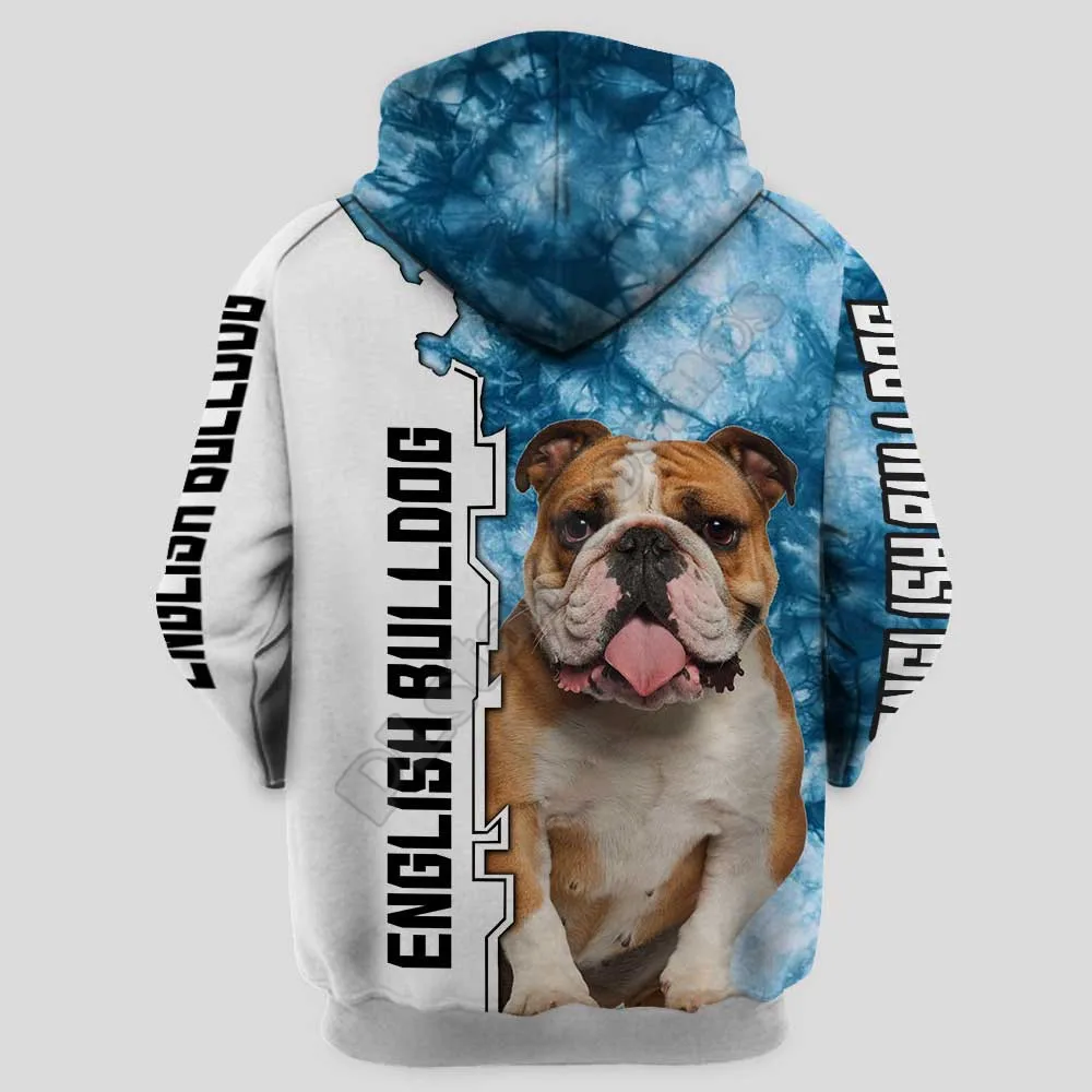 English Bulldog 3D Hoodies Printed Pullover Men For Women Funny Sweatshirts Sweater Animal Hoodies Drop Shipping 09