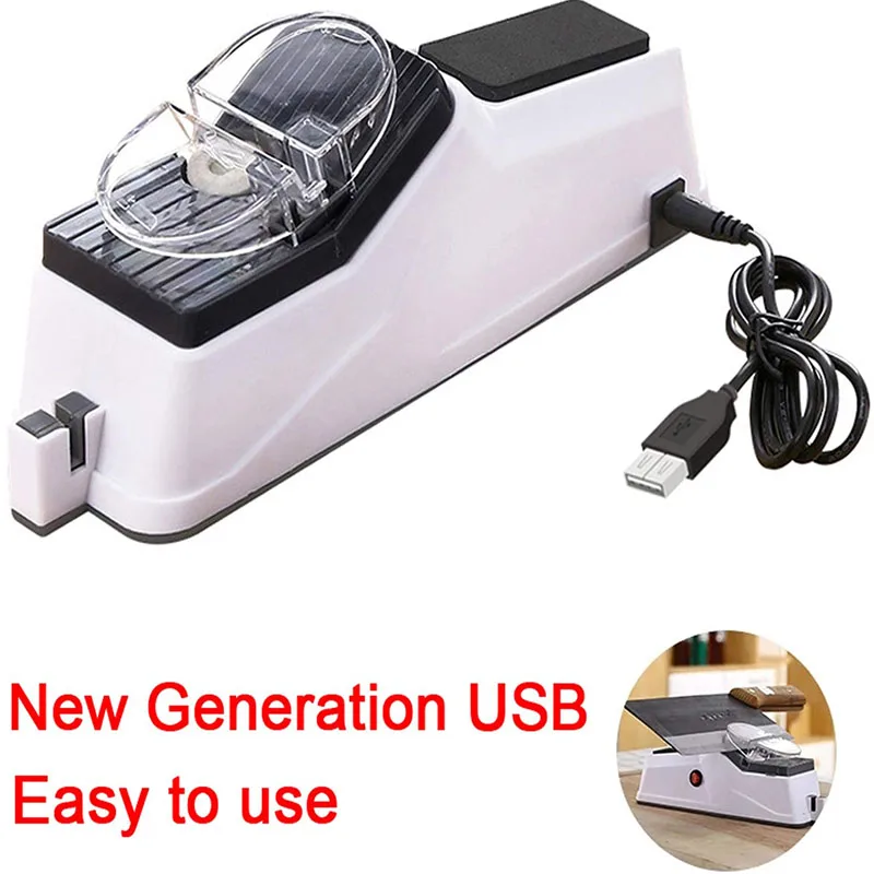 

USB Electric Knife Sharpener Adjustable For Kitchen Knives Tool Knife Scissor Sharpening Machine Medium Fine Grinding Whetstone