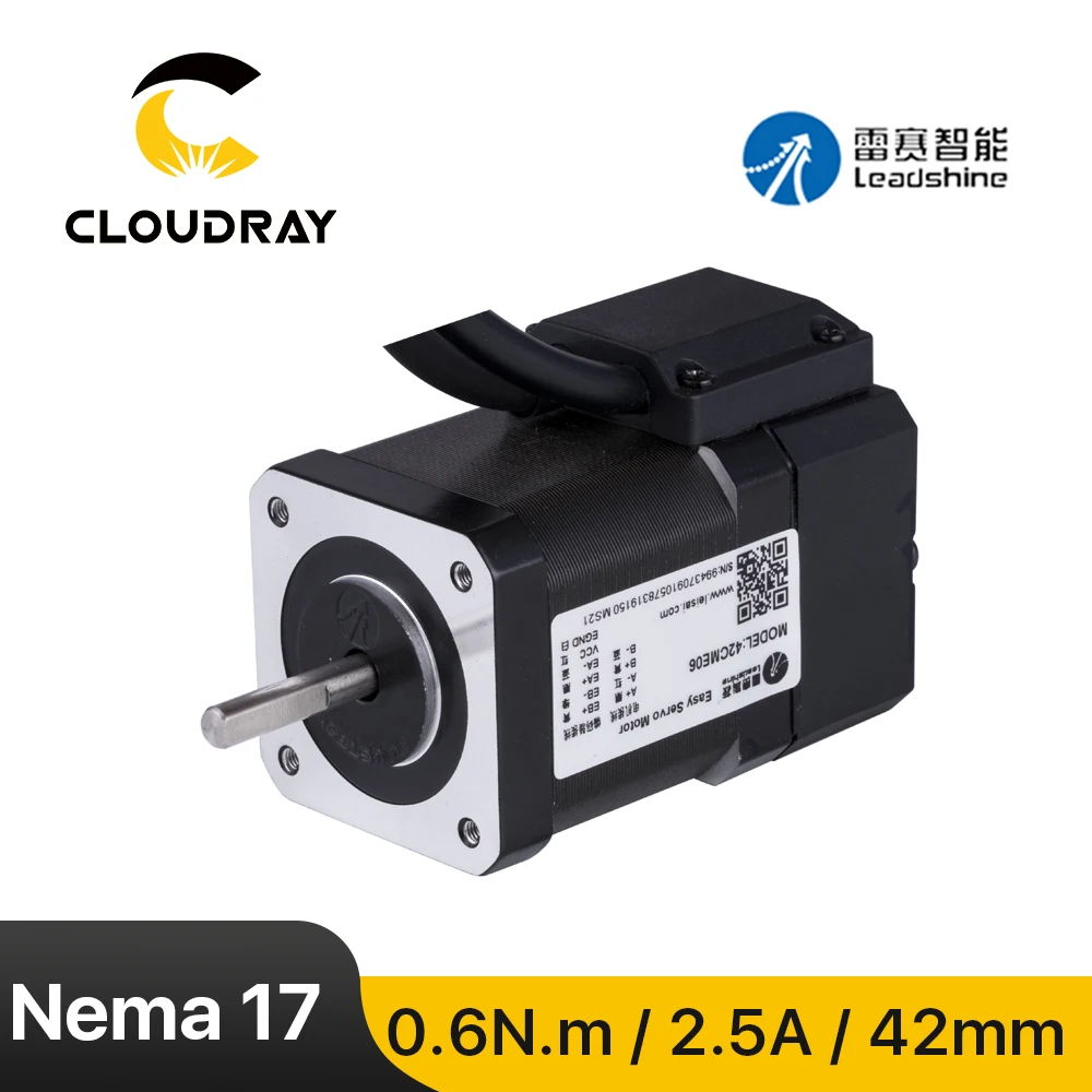 Leadshine Nema 17 Stepper Motor (42CME06）Closed Loop 0.6N.m 2.5A with Encoder CNC Router Engraving milling machine 3D printer