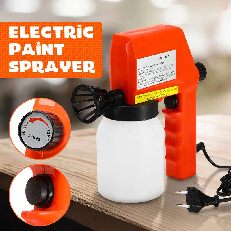 Imagem -03 - Pulverizador Elétrico ar Menos Mão Pistola para Pintura Doméstica 220v Plug ue 110v Eua Plug Móveis Pintura 1pc