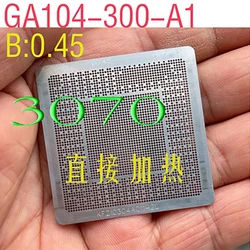 BGA şablon TRX3080 3070 GA104-300-A1 RTX 3060 Ti GA104-200-A1 0.45MM GPU CPU IC çip lehim Reballing şablonlar şablon