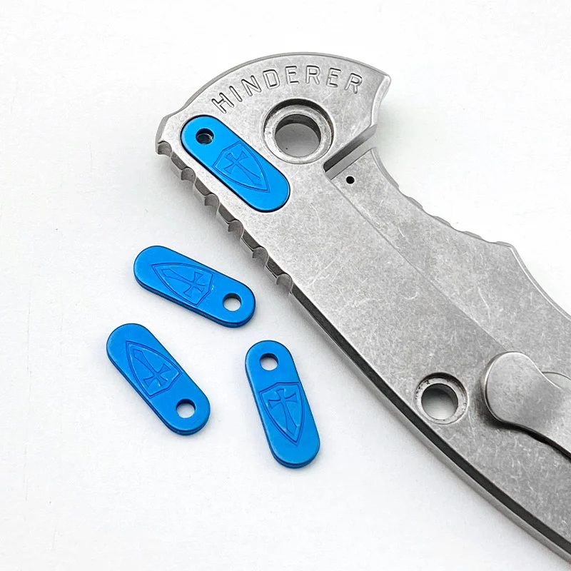 Klem klip belakang pisau lipat logam campuran Titanium braket potong pengisi untuk Rick Hinderer XM18 XM24 XM-18 XM-24 Aksesori DIY
