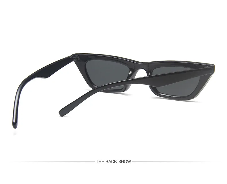 Nette Sexy Retro Cat Eye Sonnenbrille Frauen Marke Designer Kleine Rechteck Weibliche Sonnenbrille Klassische Vintage Oculos De Sol UV400 – Detail 9