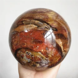 500-2000g Ugly Big Size Natural Woodstone Sphere Red Wood Balls Original Specimens Vintage Home Decoration