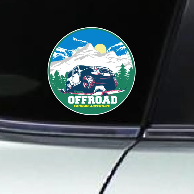 Off Road Reflective Type Car Stickers Decal Vinyl for Jeep Wrangler Rubicon Extreme Adventure SUV Waterproof 11CMX11CM