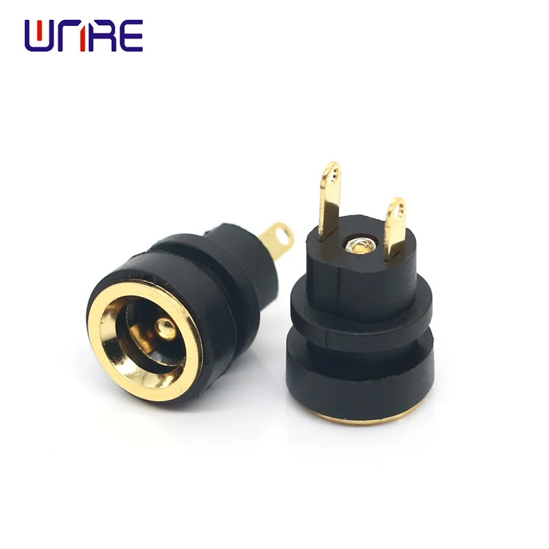 Dc022b Snap In Type DC Power Supply Jack Socket Female Panel Mount Connector DC-022B Plug Adapter 5.5*2.1 5.5*2.5