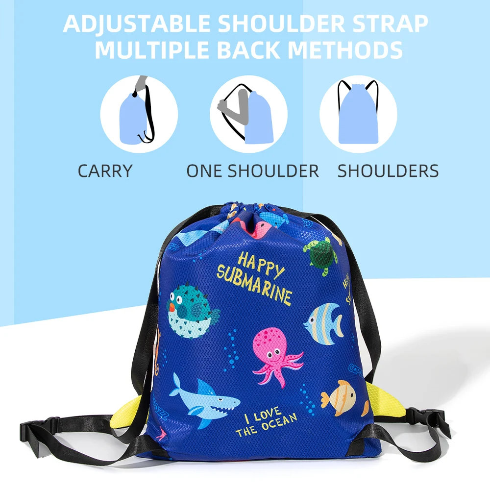 COPOZZ Children\'s Cartoon Swimming Bag Portable Kids Waterproof Dry Backpack Sack  Rafting Diving TPU Drawstring Sports Bags