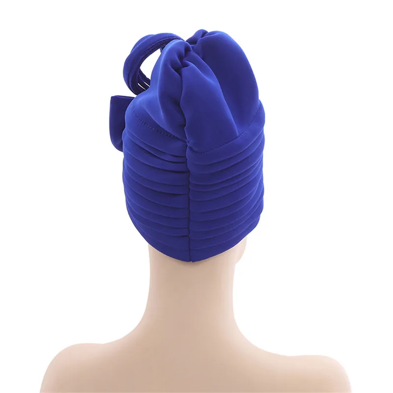 Handgemachte nigerianische Hochzeit Gele afrikanische Auto Gele Headtie muslimische Turban Kappe arabische Indien Hut weibliche Kopf Wraps Turbante Mujer – Detail 7
