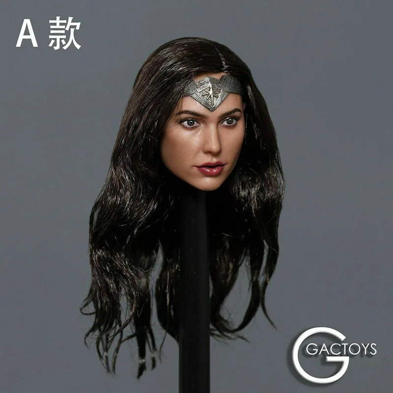 GACTOYS-Cabeza de Wonder Girl GC037 1/6, escultura de Gal Gadot, cabeza de pelo plantado, tallado, ajuste de 12 ", cuerpo de figura de Acción Femenina