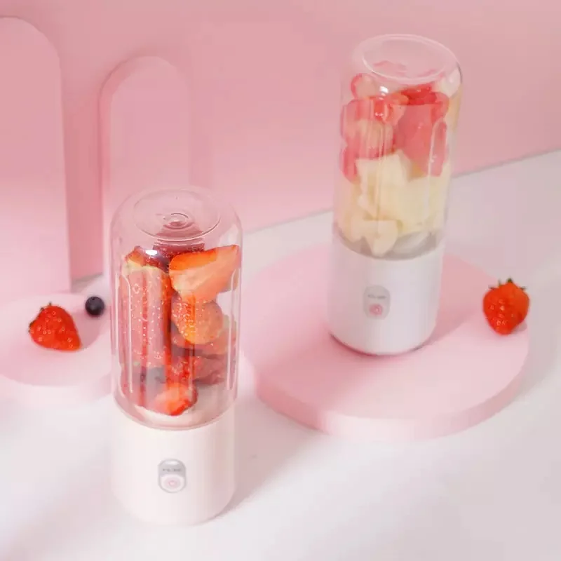Cangkir Juicer Mini Portabel Genggam Pribadi 6 Pisau USB Isi Ulang Mesin Jus Buah Blender Pembuat Smoothie Sebagai Hadiah ZJ07