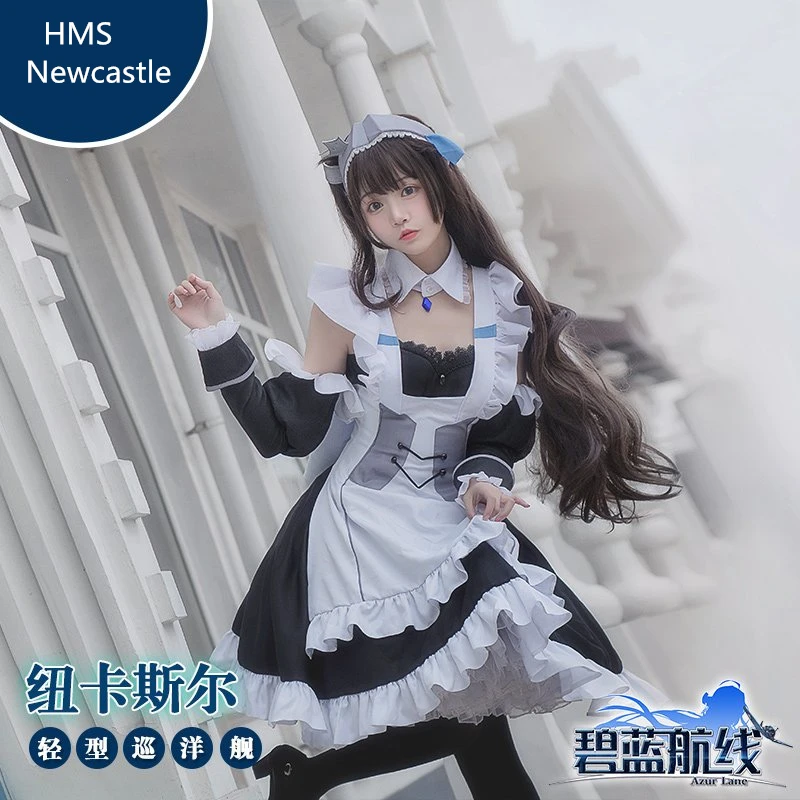 ゲームジュールレーンhmsニューカッスルコスプレ衣装メイド服コスプレフルセットカーニバルハロウィンパーティードレス