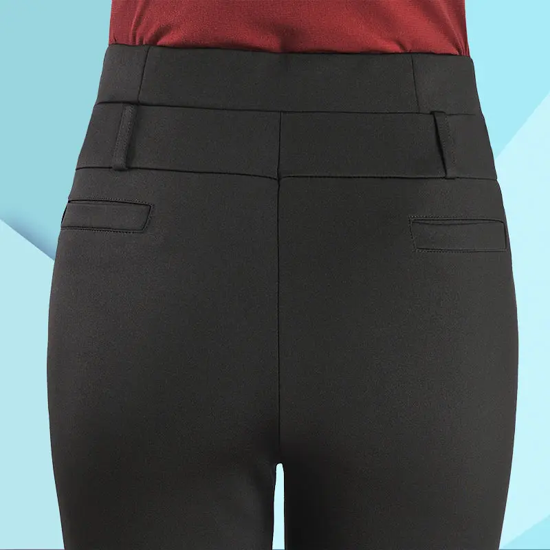 Hosen Frauen neue Frühling Herbst hohe Taille Stretch Freizeit hose große Frauen hose Mittelalter Sommer gerade Hose