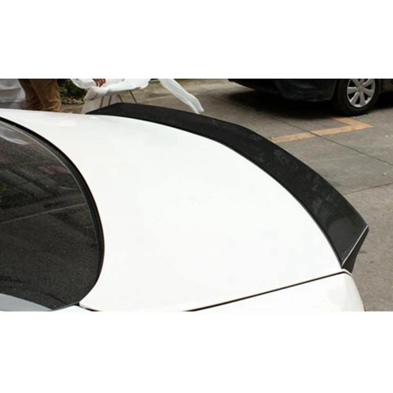 For Mercedes Benz E Class W213 E200 E300 E400 E550  2017-2020 Carbon Fiber Car Spoiler Black Color Spoiler V style - view 3