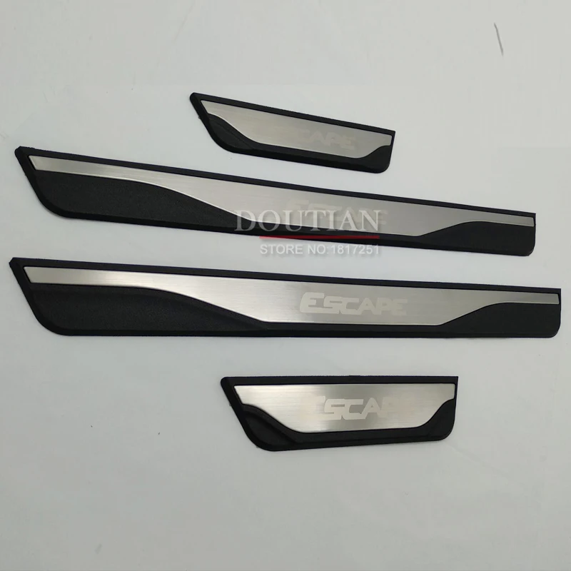 New Stainless Steel Door Sill Scuff Plate For Ford Escape 2014 2017 2018 2019 2020 2021 Car Styling Accessories