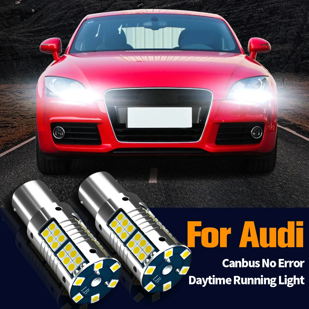 

2pcs LED Daytime Running Light DRL Bulb Lamp Canbus No Error P21W BA15S 1156 For Audi A3 8P A4 B7 A6 C6 A8 4E Q7