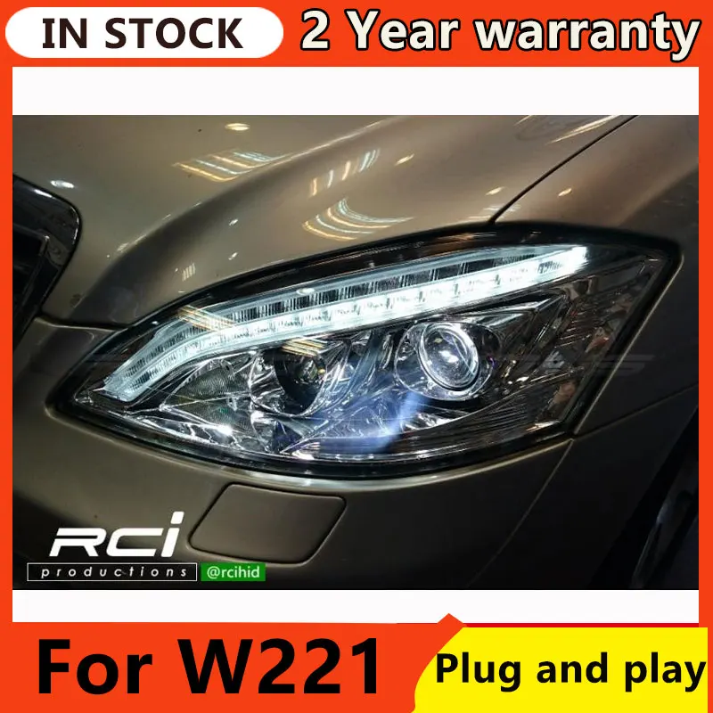 Car Styling Head Lamp for W221 Headlights 2006-2009 S300 S400 Headlight LED DRL Signal Lamp Hid Bi Xenon Auto Accessories