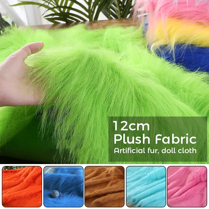 50*170CM Long Faux Fur Fabric Carpet Clothes Doll Plush Stuffed Toy for Needlework DIY Handmade Sewing Accessories