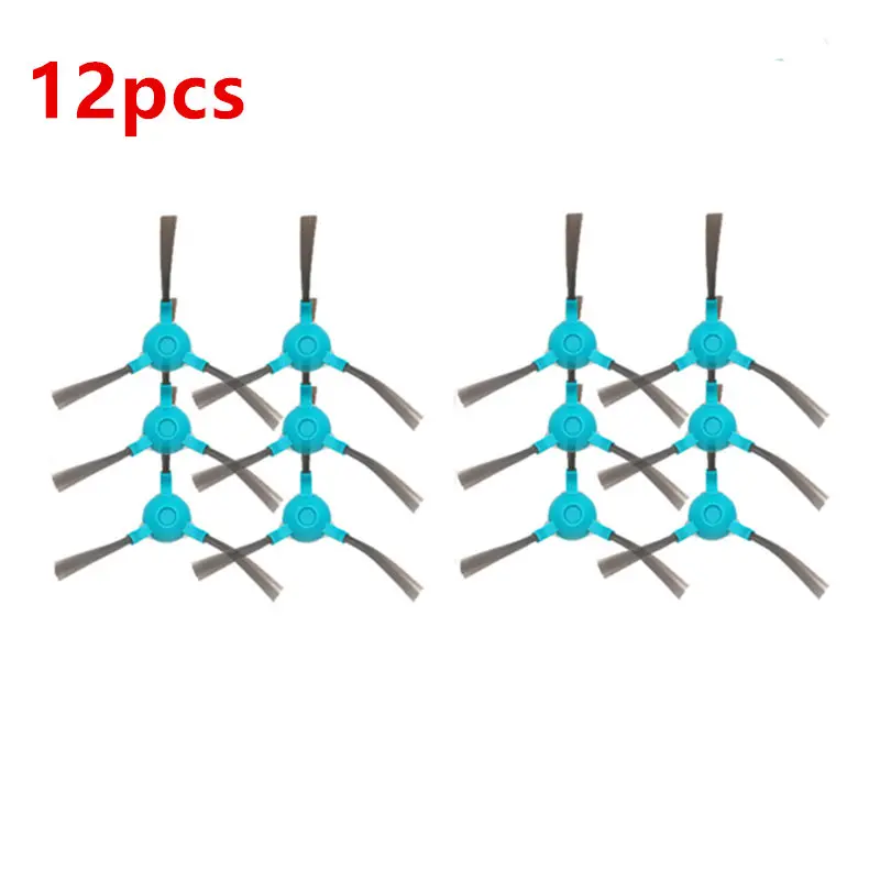 12 Buah Robot Penyedot Debu Sikat Samping untuk Cecotec Conga 1490 1590 Robot Penyedot Debu Bagian Sikat Penggantian