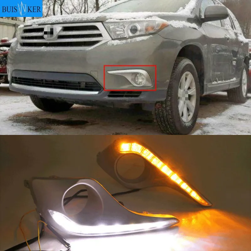 

Дневные ходовые огни для Toyota Highlander 2012, 2013, 2014, 2 шт.