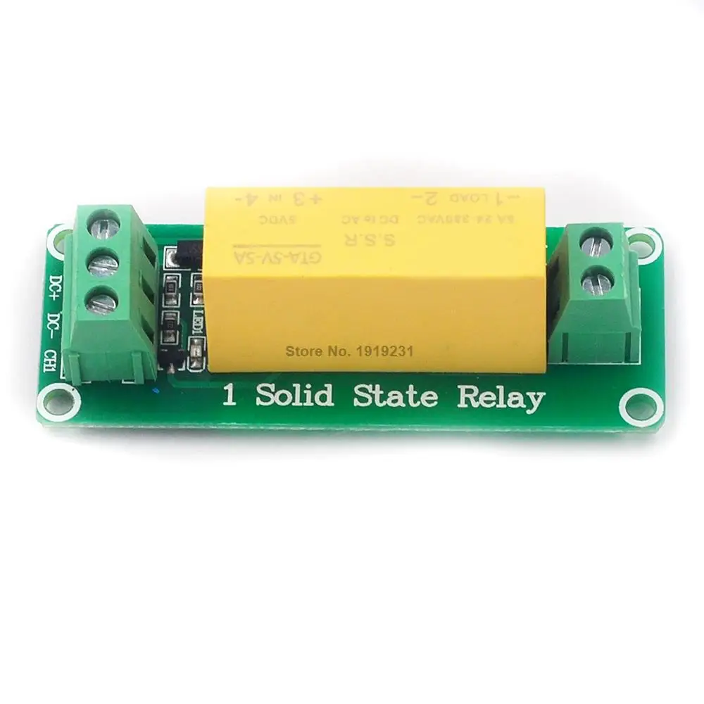 1 Channel DC 5V 220V 5A SSR Solid State Relay Module Low Level Trigger For Arduino ONE Switching Transistor Board