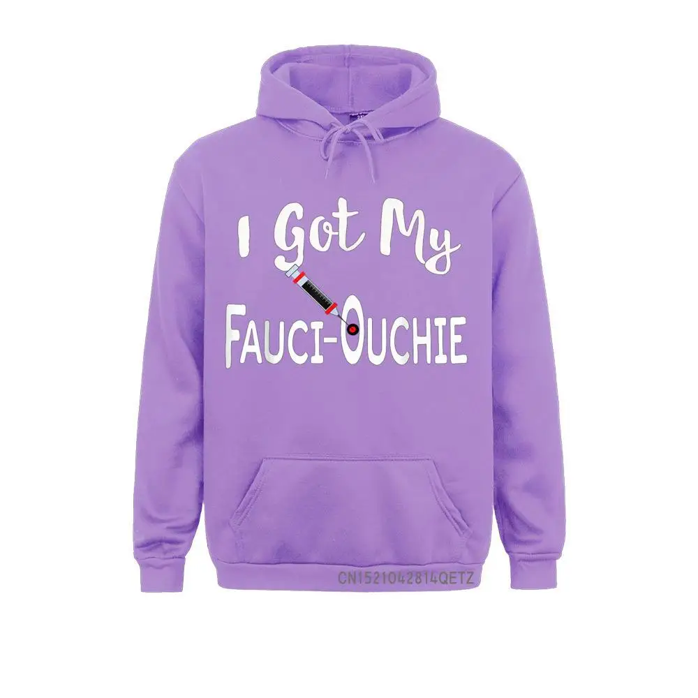 Cute Male Sweatshirts Fauci Ouchie Funny Vaccination Vaccinated Virus Coat Chic Hoodies Long Sleeve Clothes Birthday